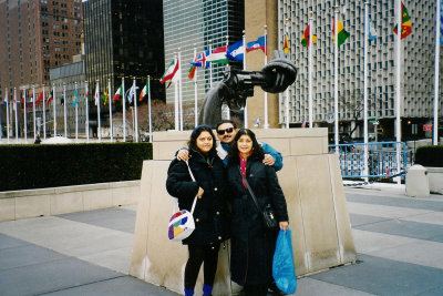 With our Aunt outside the UNO.