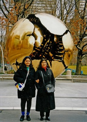 Sanchita and Aunt outside the UNO.