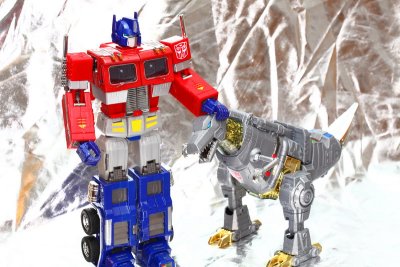 Grimlock and Optimus Prime