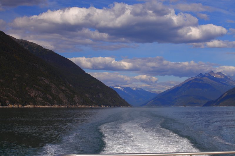Boating down Lynn Fjord