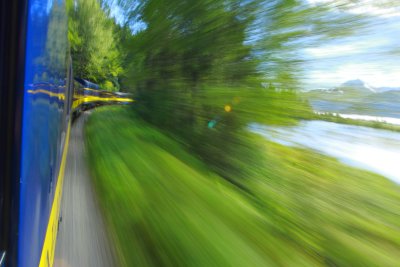 Speed blur on the train