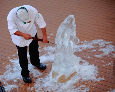 Making ice sculptures