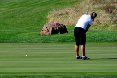 Kayla Just Before the Putt Falls