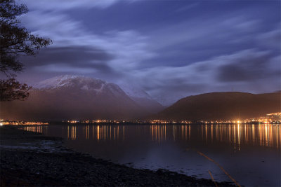 Fort William Lights with Ben Nevis