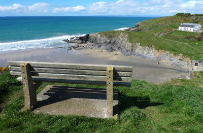Bench Overlooking Polurrian Cove