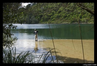 Lake Tarawera Fly Fisherman