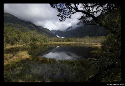 Franz Josef Glacier from Peters Pool.