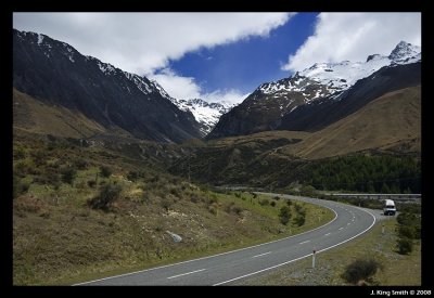 Road into Mount Cook