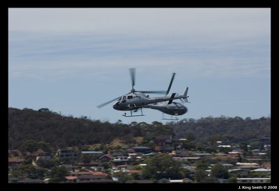 Squirrel helecopter display flypast