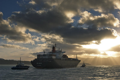 Sunset Arrival, Lyttelton, New Zealand