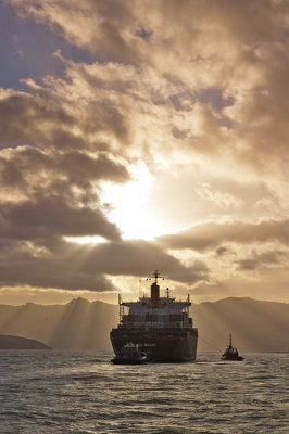 Sunset Arrival, Lyttelton