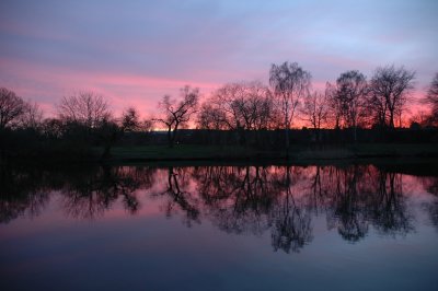 Sunset, Lake Stadium