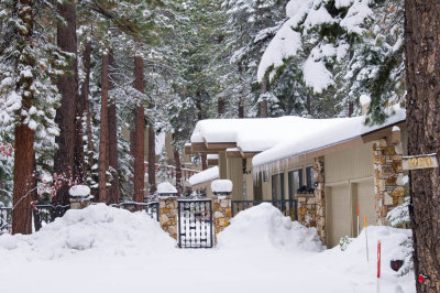 Lake Tahoe Snow Covered House