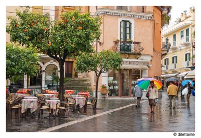 Taormina in the Rain
