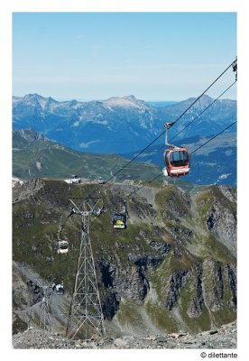 Cable Cars from Roche de Mio to Glacier