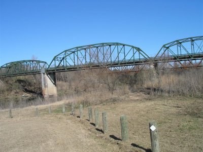 Bridge over the river outside Columbus, TX
