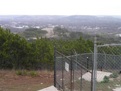 On top of the hills looking down at Kerrville.