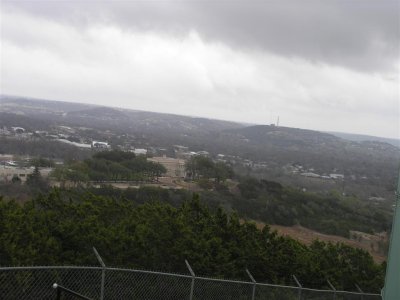 On top of the hills looking down at Kerrville.