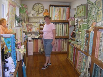 Bernice inside the Creations Quilt Store