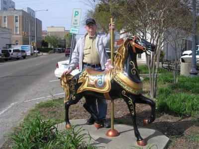Painted horse around town & Rolf