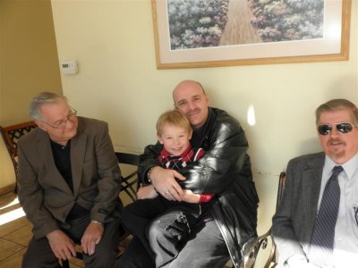 Grandpa Ken & Rolf with Uncle Rich & Zach