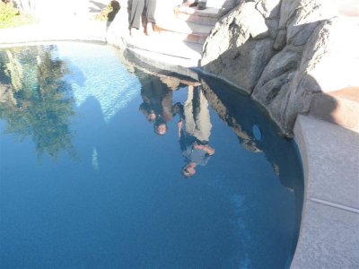 Rolf & Bernice's reflection in Pool