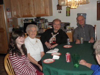 Jordan is Robyn & Doug's 14 yr old daughter;  then 94 yr old grandma, Blanch;  Lyn and Al
