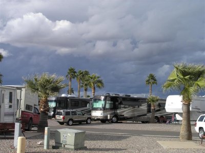 Storm Clouds Moving In Over Desert Shadow RV Park