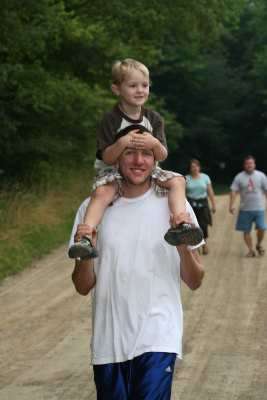 Aidan on Big Mike with Kerri and Brian trailing