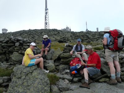 Lunch break right below the summit
