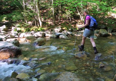 We had several easy crossings of the Galehead River