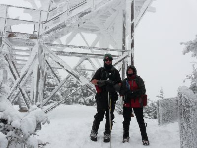We met up with Hiker Ed on the summit