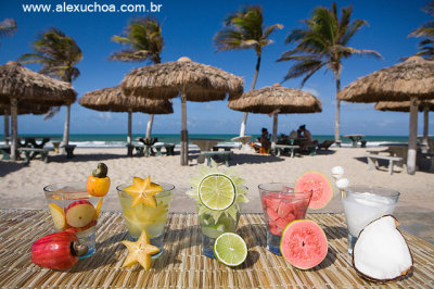 Deliciosas e refrescantes caipirinhas de frutas na Praia do Futuro, Fortaleza, Ceara 8675