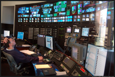 The control room for News inside the Newseum