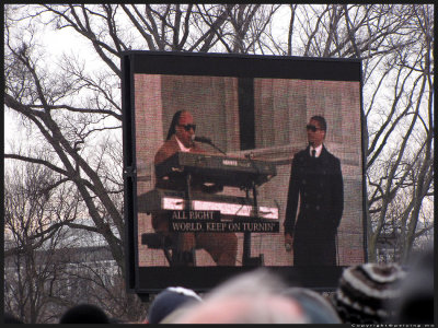 Stevie Wonder and Usher deliver one song