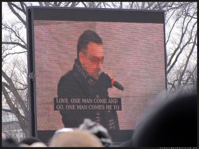 Bono gets to sing two songs