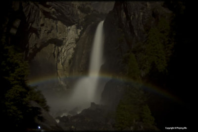 Moonbow over the Lower Yosemite Fall
