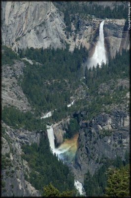 Navada Fall and the rainbow colored Vernal Fall