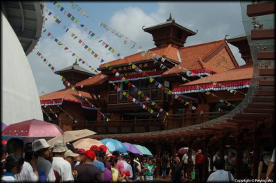 Nepal: another long line inside the building