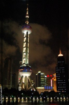 The TV tower at night