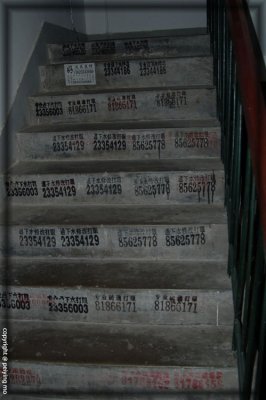Even the stairs in residential area are used for marketing purpose