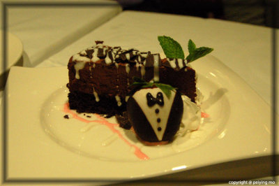 Strawberry Tuxedo with Chocolate Mousse Cake