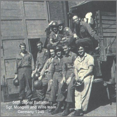 Sgt. Mongelli and wire team - Germany 1945