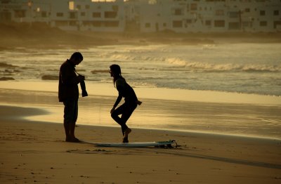 Photographer and Surfer Girl - Famara Beach