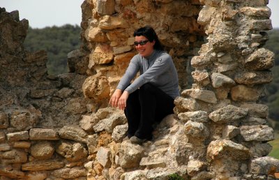 Posing in the Castle of Calatañazor