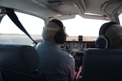 Taking off from Lincoln Airport