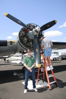 Del Valek with B-17 Pilot