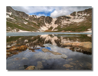 Partially Frozen Summit Lake