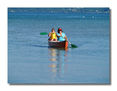 Megan and Shelly Canoeing