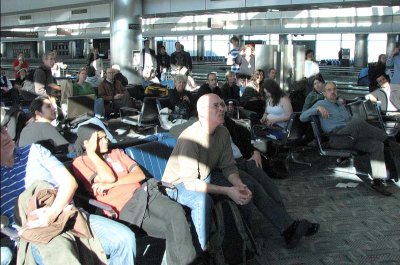 Watching the Obama Inauguration at Denver International